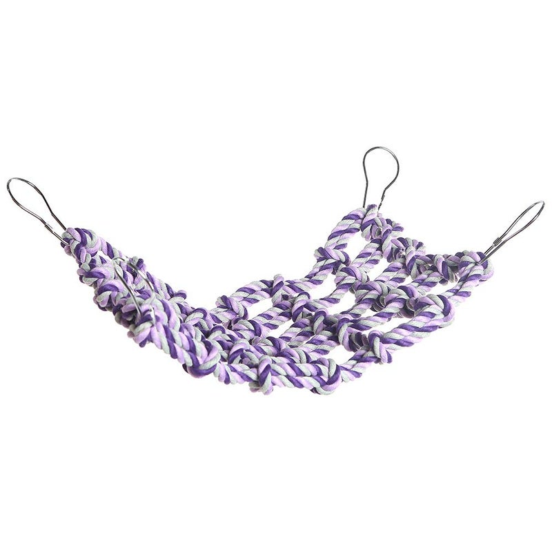Niteangel Small Animal Activity Toy, Rat and Ferret Cotton Rope Nets (Purple) - Image 2
